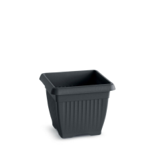 PROSPERPLAST Terra Négyzetes Műanyag Virágtartó Antracit 45 cm, 10db-os csomag kerti tárolás