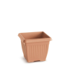 PROSPERPLAST Terra Négyzetes Terrakotta Virágcserép 37 cm, 10db-os csomag