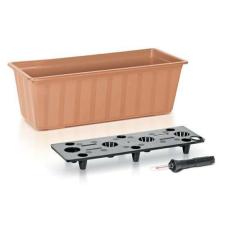 PROSPERPLAST Virágcserép öntözőrendszerrel, 11 L, 60x18x14 cm, barna, Prosperplast kerti tárolás