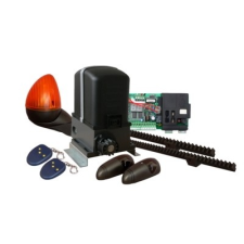 Proteco KIT-PUSHED-5 - tolókapu kit, 1db ROLLER-5N tolókapu motor, 1db T011S/NOD vezérlés, beépített fixkódos rádióvevővel biztonságtechnikai eszköz