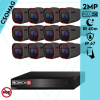  Provision 12 cső kamerás analóg megfigyelőrendszer 2MP HD Pro biztonsági kamera, variálható fókuszú objektív, 40m éjjellátás