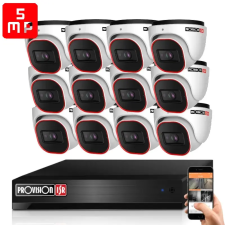 ProVision AHD-20 Dome 12 kamerás kamerarendszer 5MP megfigyelő kamera