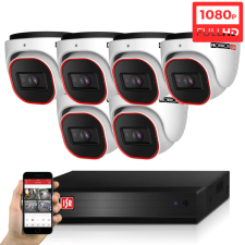 ProVision AHD-23B Dome 6 biztonsági kamerás kamerarendszer Full HD 2MP megfigyelő kamera