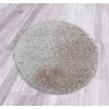  Puffy egyszínű kerek szőnyeg 120cm - világosbarna
