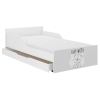  PUFI gyerekágy 160x80 matraccal és ágyneműtartóval - fehér maci