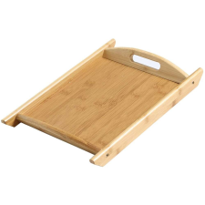 Pufo Bambuszfából készült, fogantyús tálalótálca tálaláshoz, 44 cm, barna konyhai eszköz