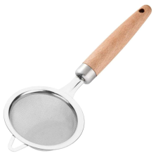 Pufo szűrő szita típus fa nyéllel, ideális teához vagy cukrászsüteményhez, 26 cm konyhai eszköz