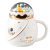 Pufo Travel the Space kerámia teáskanna típusú bögre kávéhoz vagy teához, 500 ml, fehér
