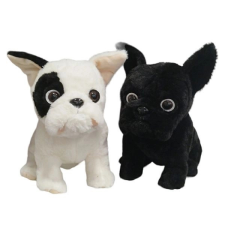 Puha bulldog fekete/fehér és fekete 35 cm plüssfigura