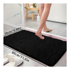 Puha, csúszásmentes fürdőszobai szőnyeg – fekete 50×80 cm BG313228 lakástextília