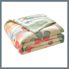  Puha légáteresztős nyári takaró 180x200cm - Színes virágok PW68406-2 lakástextília