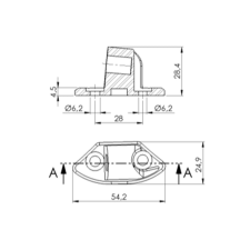 ﻿PUIG Mirror adaptor PUIG 9639N fekete to fairing egyéb motorkerékpár alkatrész