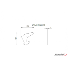 PUIG Side spoilers PUIG DOWNFORCE 20832N fekete egyéb motorkerékpár alkatrész