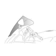 PUIG Windscreen PUIG RACING 4110R piros bukósisak