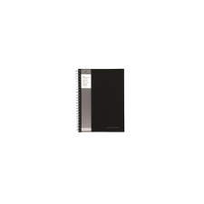 Pukka pad Black Range 80 lapos A4 vonalas spirálfüzet - Fekete (SBWRULA4) füzet