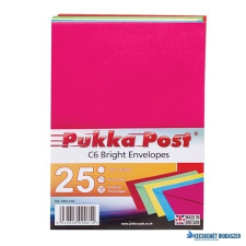 Pukka pad Boríték, C6, szilikonos, PUKKA PAD "Bright", vegyes színek boríték