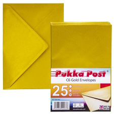Pukka pad Boríték, C6, szilikonos, PUKKA PAD "Gold", arany boríték