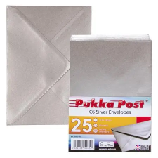 Pukka pad Boríték, C6, szilikonos, PUKKA PAD "Silver", ezüst boríték