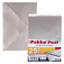 Pukka pad Boríték, C6, szilikonos, PUKKA PAD "Silver", ezüst - PUP9065 (9065-ENV) boríték