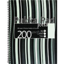 Pukka pad Jotta Pad A5 PP 200 oldalas fekete csíkos vonalas spirálfüzet (A15551021) füzet