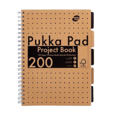Pukka pad Kraft Project Book 100 lapos A4 vonalas spirálfüzet (9566-KRA) füzet