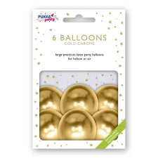 Pukka pad Léggömb, 30 cm, PUKKA PAD, metál arany party kellék