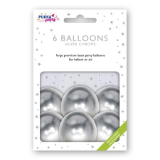 Pukka pad Léggömb, 30 cm, PUKKA PAD, metál ezüst party kellék