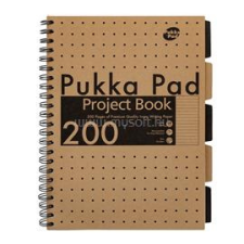 Pukka pad Project Book Kraft Recycle A4 200 oldalas vonalas spirálfüzet (A15547081) füzet