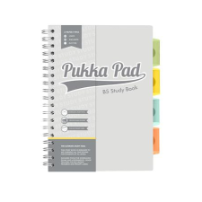Pukka pad Spirálfüzet, B5, PUKKA PAD "Study book", szürke füzet