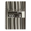 Pukka pad Stripe Jotta 100 lapos A5 vonalas spirálfüzet - Fekete