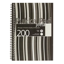 Pukka pad Stripe Jotta 100 lapos A5 vonalas spirálfüzet - Fekete füzet