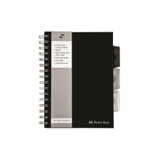 Pukka PUKKA PAD Spirálfüzet, A5, vonalas, 125 lap, PUKKA PAD &quot;Black project book&quot;, fekete füzet
