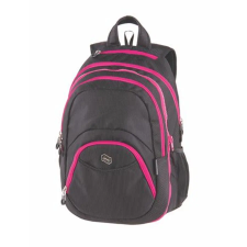 Pulse Hátizsák, 2in1, notebook tartóval és audió csatlakozóval, PULSE "Teens", pink-fekete számítógéptáska