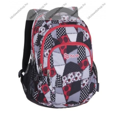 Pulse Teens Red/piros-szürke hátizsák (121291) iskolatáska