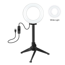 PULUZ 12cm LED körfény körlámpa ringlight - 6500K kamera kör lámpa + 22cm Tripod-állvány stúdió lámpa