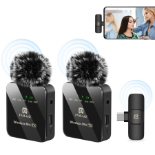 PULUZ Vezeték nélküli Mikrofon Kit (USB-C/ Android-PC csatlakozás) | 2+1 kameramikrofon