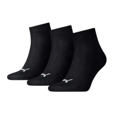 Puma 3 páros csomagolású quarter uniszex zokni, fekete-szürke
