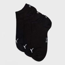 Puma 3 páros csomagolású sneaker uniszex zokni, fekete-szürke női zokni
