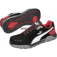 Puma 644630 PUMA Védőcipő (46) - AirTwist Blk Red Low S3 ESD HRO SRC