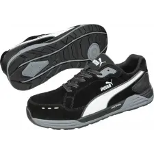 Puma Airtwist Black low S3S ESD FO HRO SR munkavédelmi cipő munkavédelmi cipő