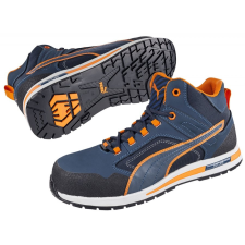 Puma Crosstwist Mid S3 HRO SRC Védőbakancs (kék/narancs, 38) munkavédelmi cipő