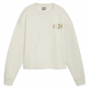 Puma Ess+ Class Act Crew Pulóver 68169387 Női Fehér XXS