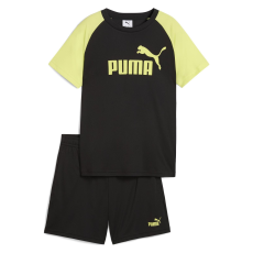 Puma Ess No.1 Logo Poly Tee And Shorts Set B 68629901 Kids Training Suit Black 128