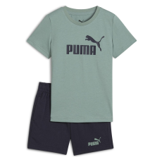 Puma Ess No.1 Logo Tee And Shorts Set Ps 68524030 Kids Training Suit Vernil