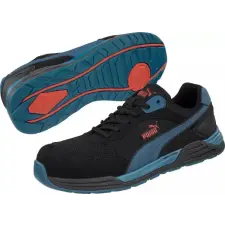 Puma Frontside BLK/Blue low S1PS ESD FO HRO SR munkavédelmi cipő munkavédelmi cipő