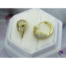  Puma köves  karika fülbevaló-14K fülbevaló