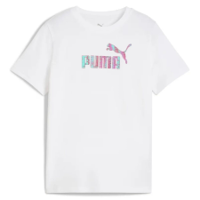 Puma NATURE 2.0 junior gyerek póló, fehér-lila-türkiz, S25 gyerek póló