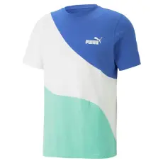 Puma POWER CAT Tee férfi póló Puma White-Blue-Green