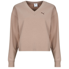 Puma Pulóverek ESS ELEVATED Comfort V-Neck Crew DK Bézs US L női pulóver, kardigán