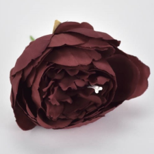  Pünkösdi rózsa fej 7cm bordó dekorációs kellék